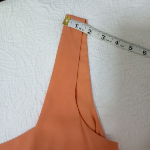 Nordstrom 4Sienna Persimmon Square Neck Bow Tie Back Midi Dress Size XS - Picture 12 of 16